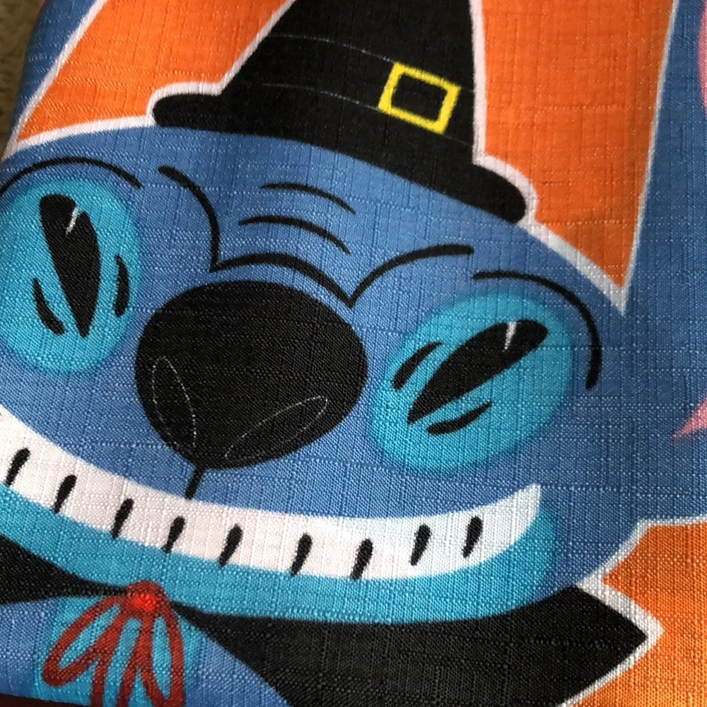 Disney Halloween Stitch with Ghosts and Bats Shower Curtain Set